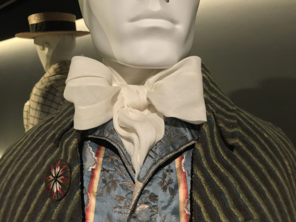 Detail of 18th century necktie